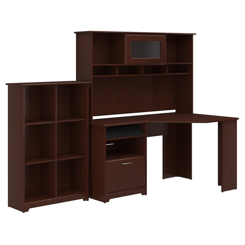Red Barrel Studio Hillsdale Corner Desk with Hutch and Bookcase